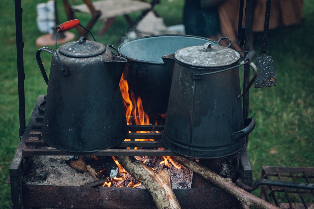 camping cooking meal