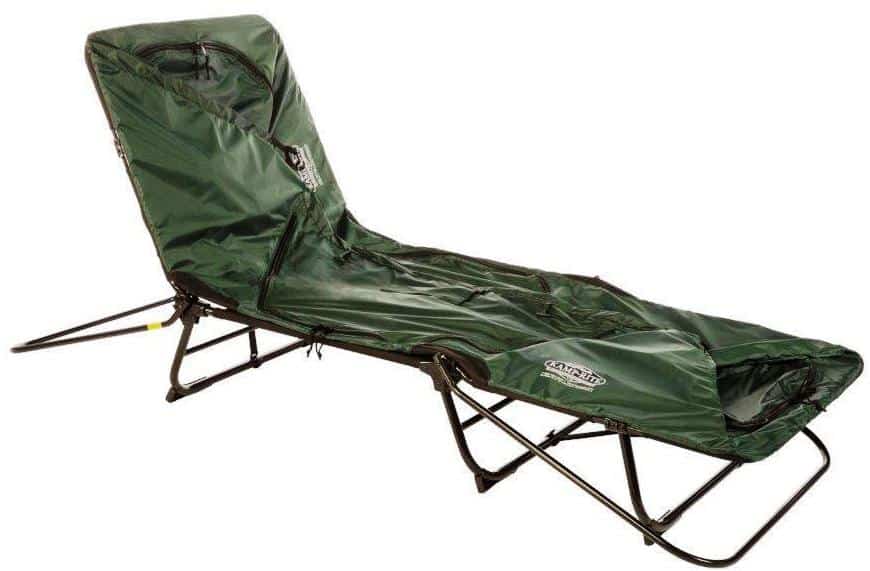 Kamp-Rite Oversize Tent Cot used as a chair