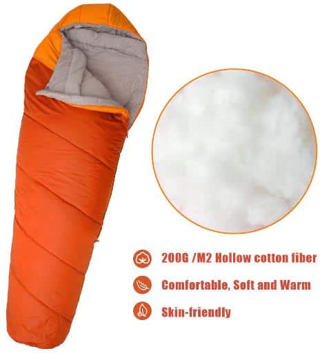WINNER OUTFITTERS Mummy Sleeping Bag insulation